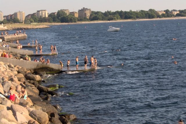 Sommarbild från Västra Hamnen i Malmö