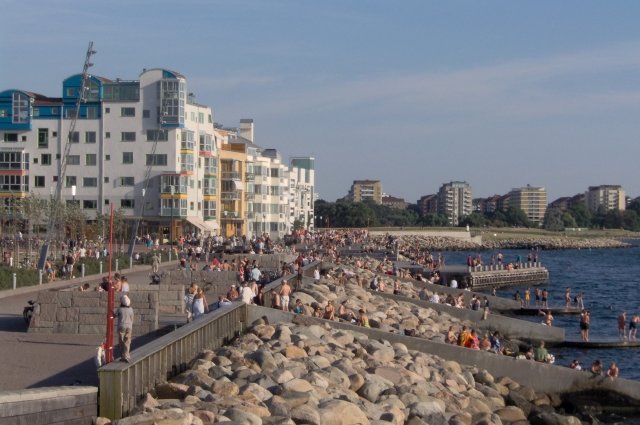 Ännu en sommarbild från Västra Hamnen i Malmö